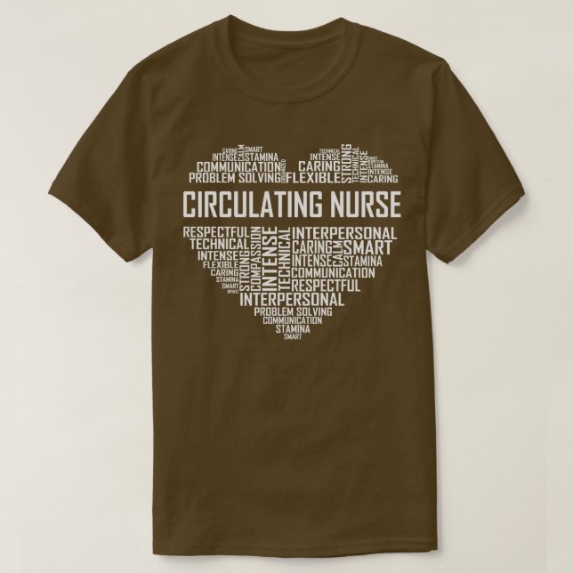 Circulating Nurse Heart T-Shirt (Design Front)