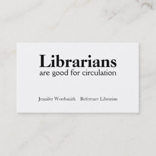Circulation Pun Librarian Business Cards Customize