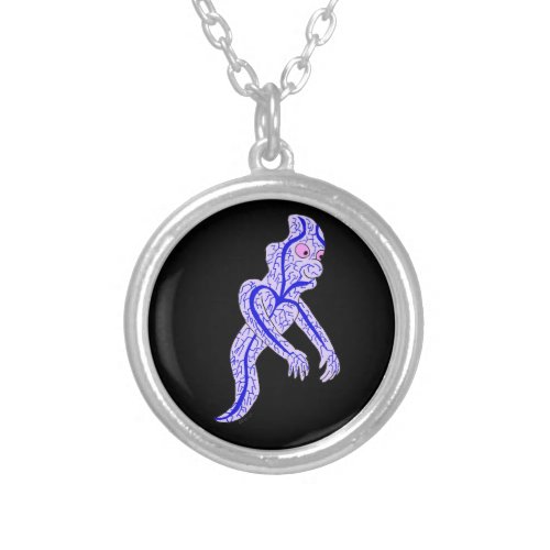 Circulatory ghost silver plated necklace