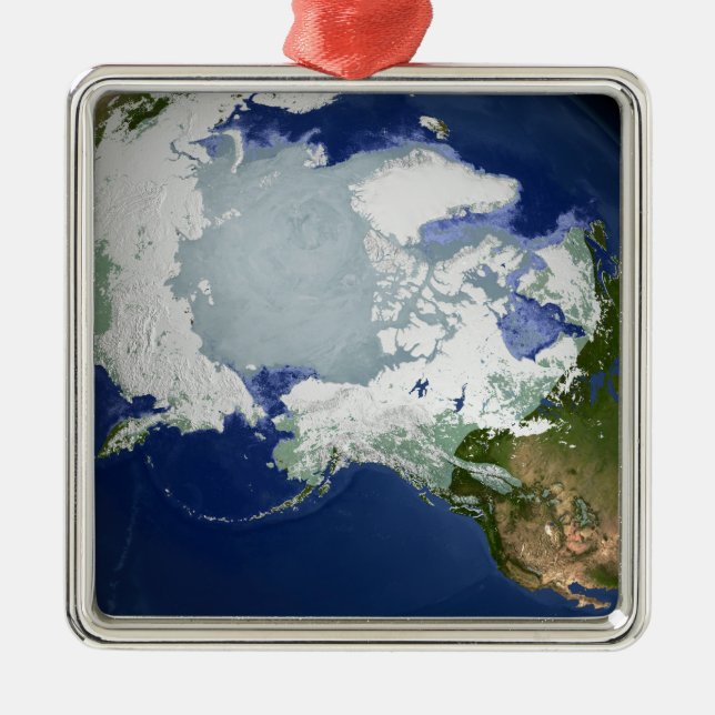 Circum-Arctic permafrost Metal Ornament (Front)