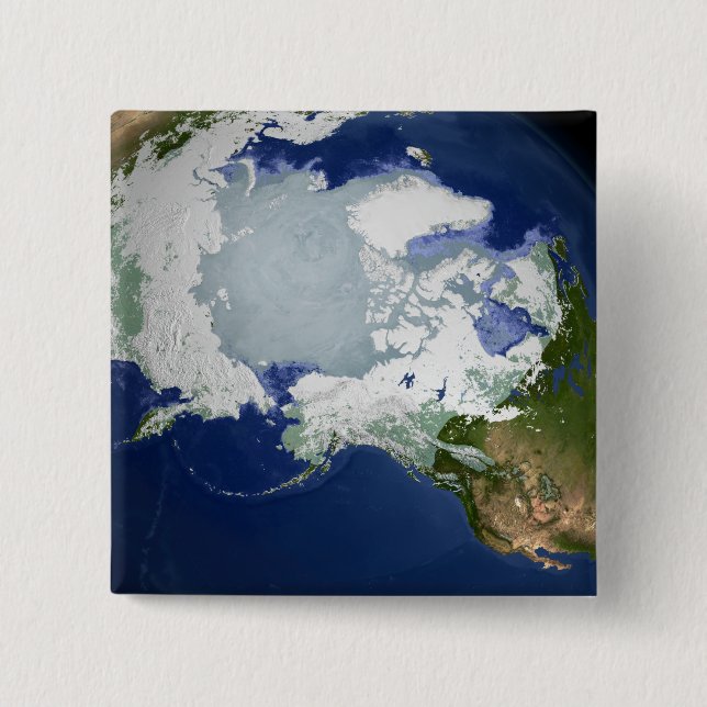 Circum-Arctic permafrost Pinback Button (Front)