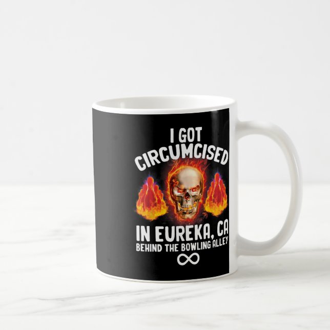 Circumcised Bowling Oddly Specific Humor Weird Fun Coffee Mug (Right)