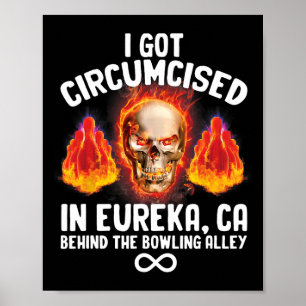 Circumcised Bowling Oddly Specific Humor Weird Fun Poster