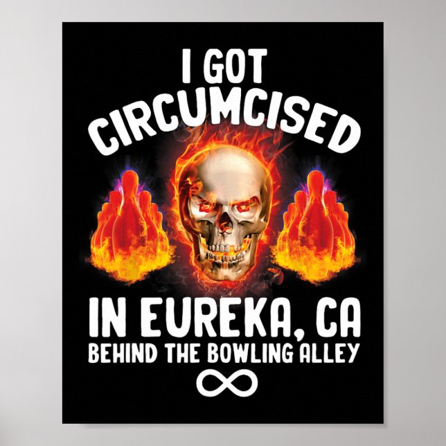 Circumcised Bowling Oddly Specific Humor Weird Fun Poster (Front)