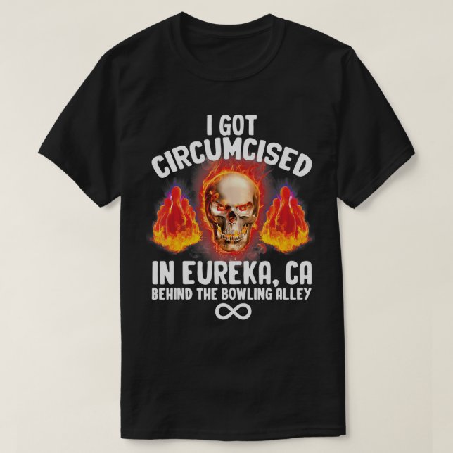Circumcised Bowling Oddly Specific Humor Weird Fun T-Shirt (Design Front)