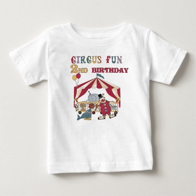 Circus 2nd Birthday Baby T-Shirt (Front)