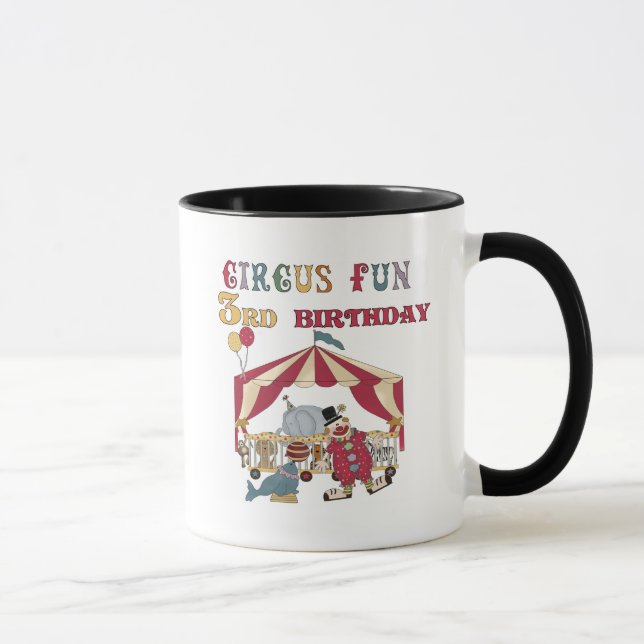 Circus 3rd Birthday Tshirts and Gifts Mug (Right)