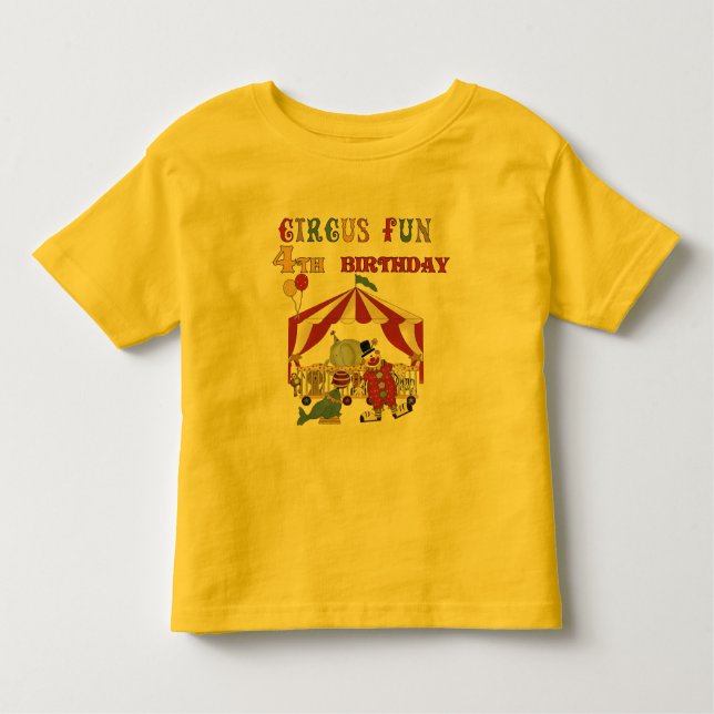 Circus 4th Birthday Tshirts and Gifts (Front)