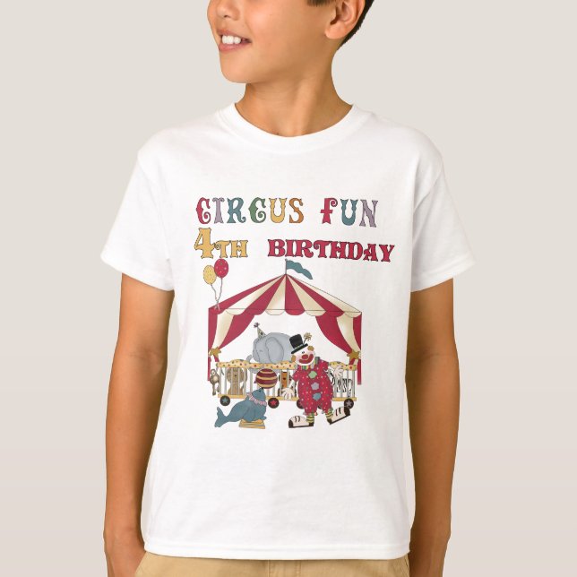 Circus 4th Birthday Tshirts and Gifts (Front)
