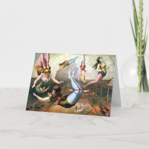 circus acrobats card