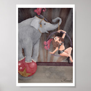 Circus Act Art Print Suitable for Framing Miranda