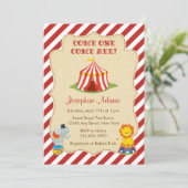Circus Animal Baby Shower Invitation (Standing Front)