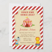 Circus Animal Baby Shower Invitation (Front)