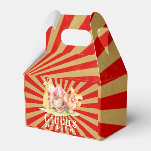 Circus Animals Birthday Party Favor Boxes