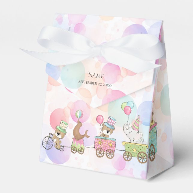 Circus Animals Favor Box (Front Side)