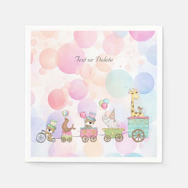 Circus Animals Napkins (Front)