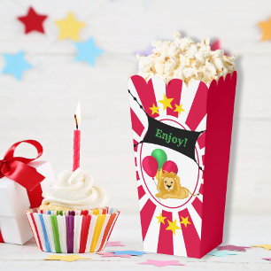 Circus Animals Red and White with Stars Favor Boxes