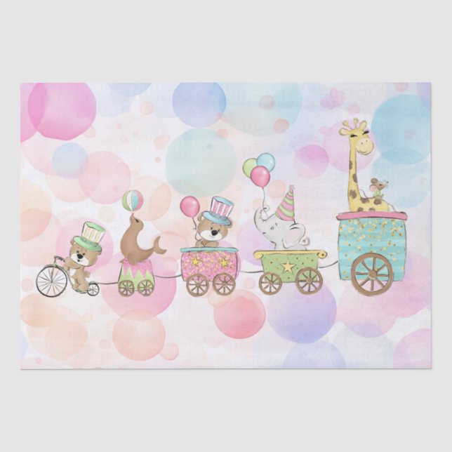 Circus Animals Tissue Paper (Front)
