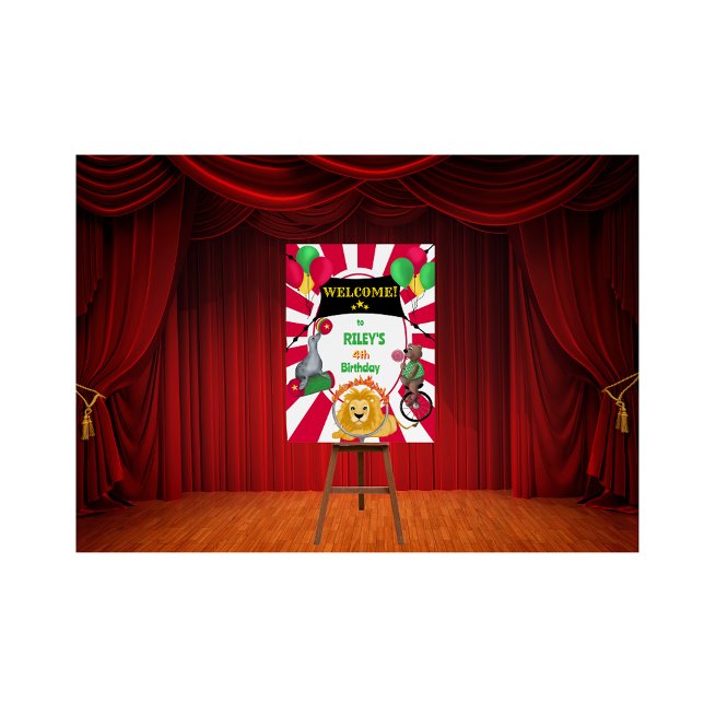 Circus Animals Vintage Carnival Welcome Foam Board (Creator Uploaded)