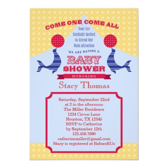 Circus Baby Shower Invitation