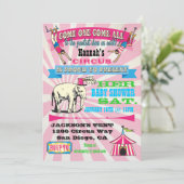 Circus Baby Shower Invitations (Standing Front)
