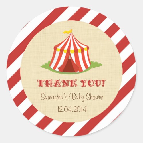 Circus Baby Shower Sticker
