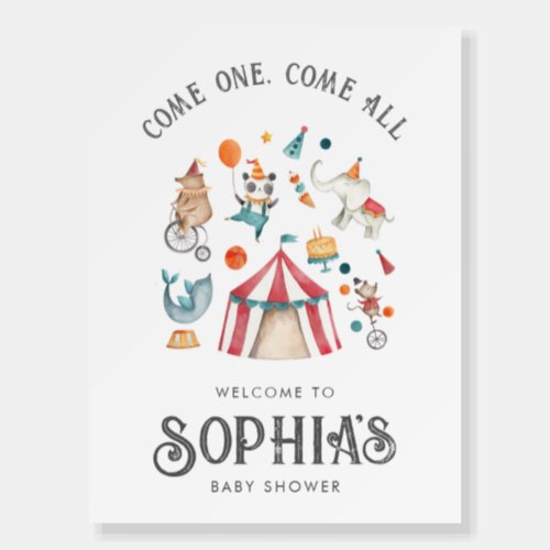 Circus Baby Shower Welcome Sign  Carnival Shower