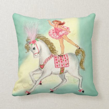 Circus Ballerina on Pony soft cushion