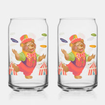 Circus Bear Soda Glass