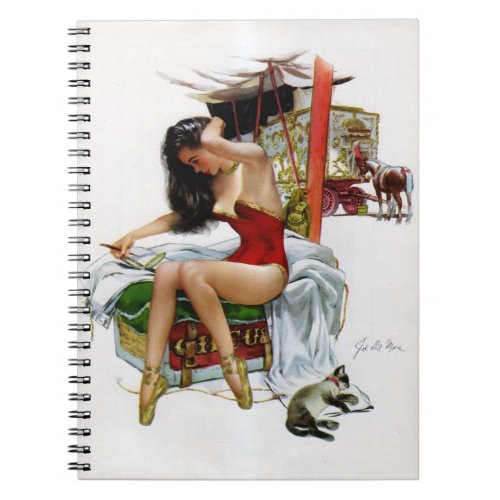 Circus Beauty Vintage Art Christmas Pin_Up Girl Notebook