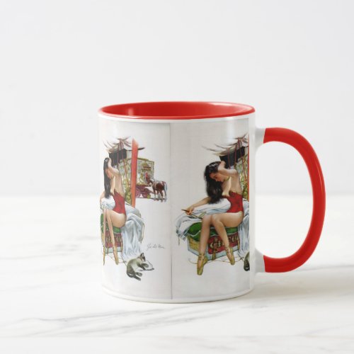 Circus Beauty Vintage Art Pin_Up Girl Mug