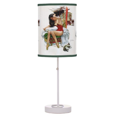 Circus Beauty Vintage Art Pin_Up Girl Table Lamp