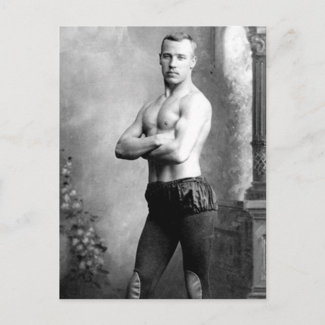 Circus Beefcake 1898 Postcard (Front)