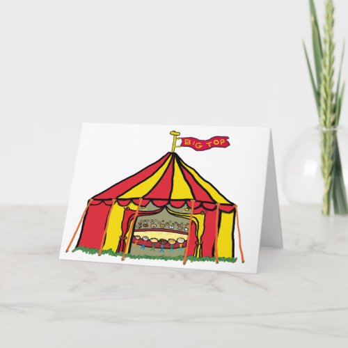 Circus Big Top Tent Card