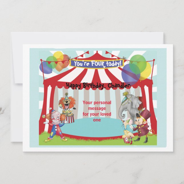 Circus Birthday Card (Front)
