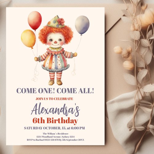 Circus Birthday Carnival Invitation