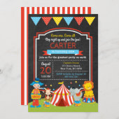 Circus Birthday Invitation (Front/Back)