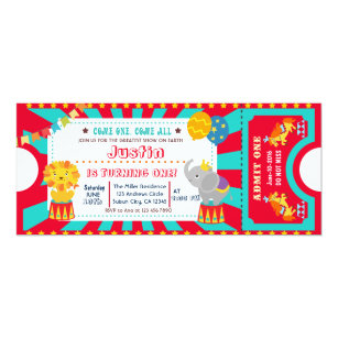 Carnival Birthday Invitations Template from rlv.zcache.com