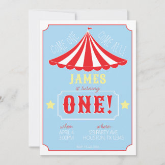 Circus Birthday Invitation