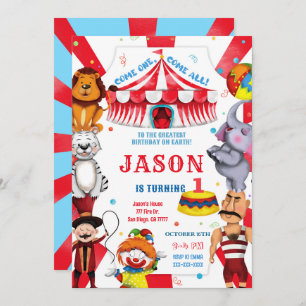 Circus Birthday Invitation