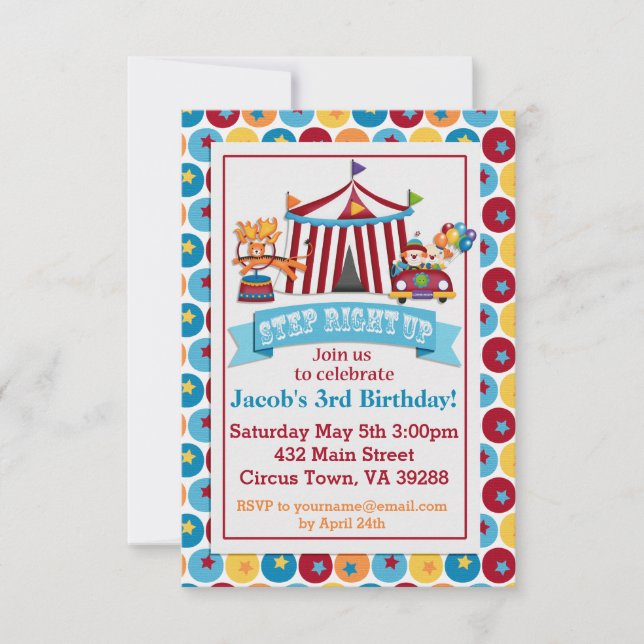 Circus Birthday Invitation (Front)