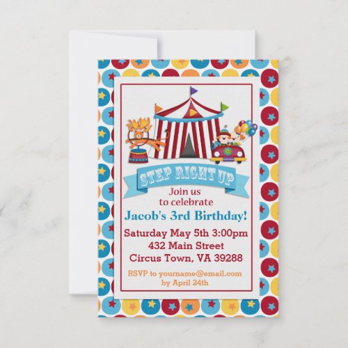 Circus Birthday Invitation