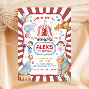 Circus Birthday Invitation