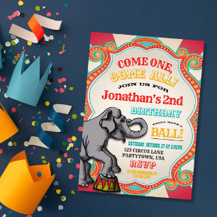 Circus Birthday Invitation