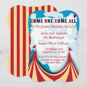 Circus Birthday Invitation