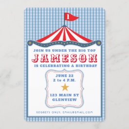 Circus Birthday Invitation