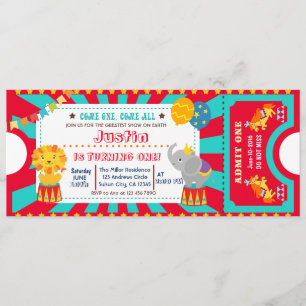 Circus Birthday invitation