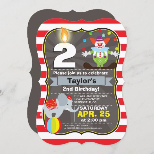 Circus Birthday Invitation