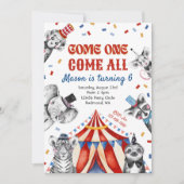 Circus Birthday Invitation | Carnival Invitation (Front)