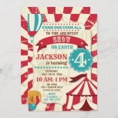 Circus Birthday Invitation / Carnival Invite /Show (Front/Back)